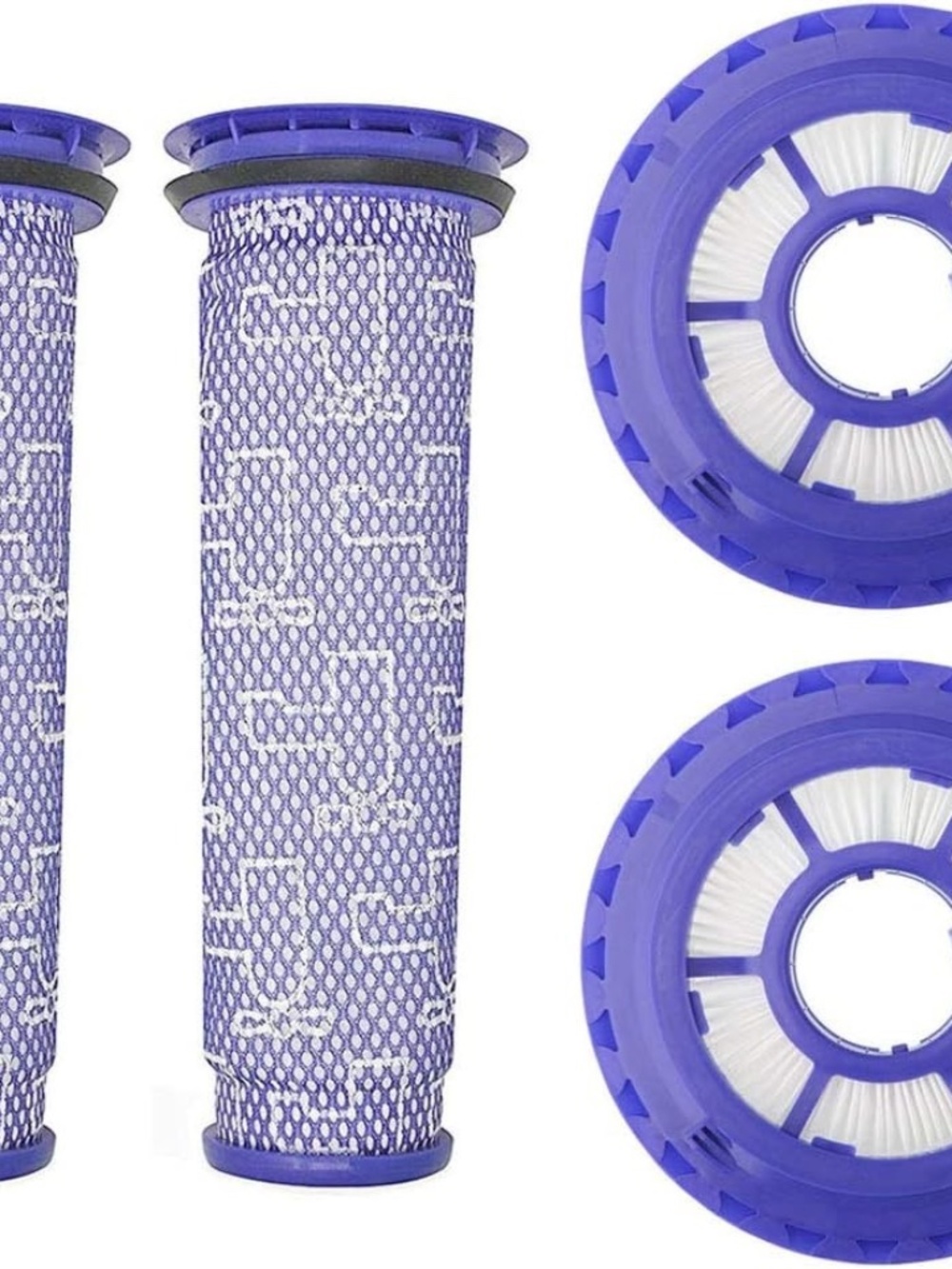 2 Pack Post Filters & 2 Pack Pre Filters for Dyson DC41 DC65 DC66